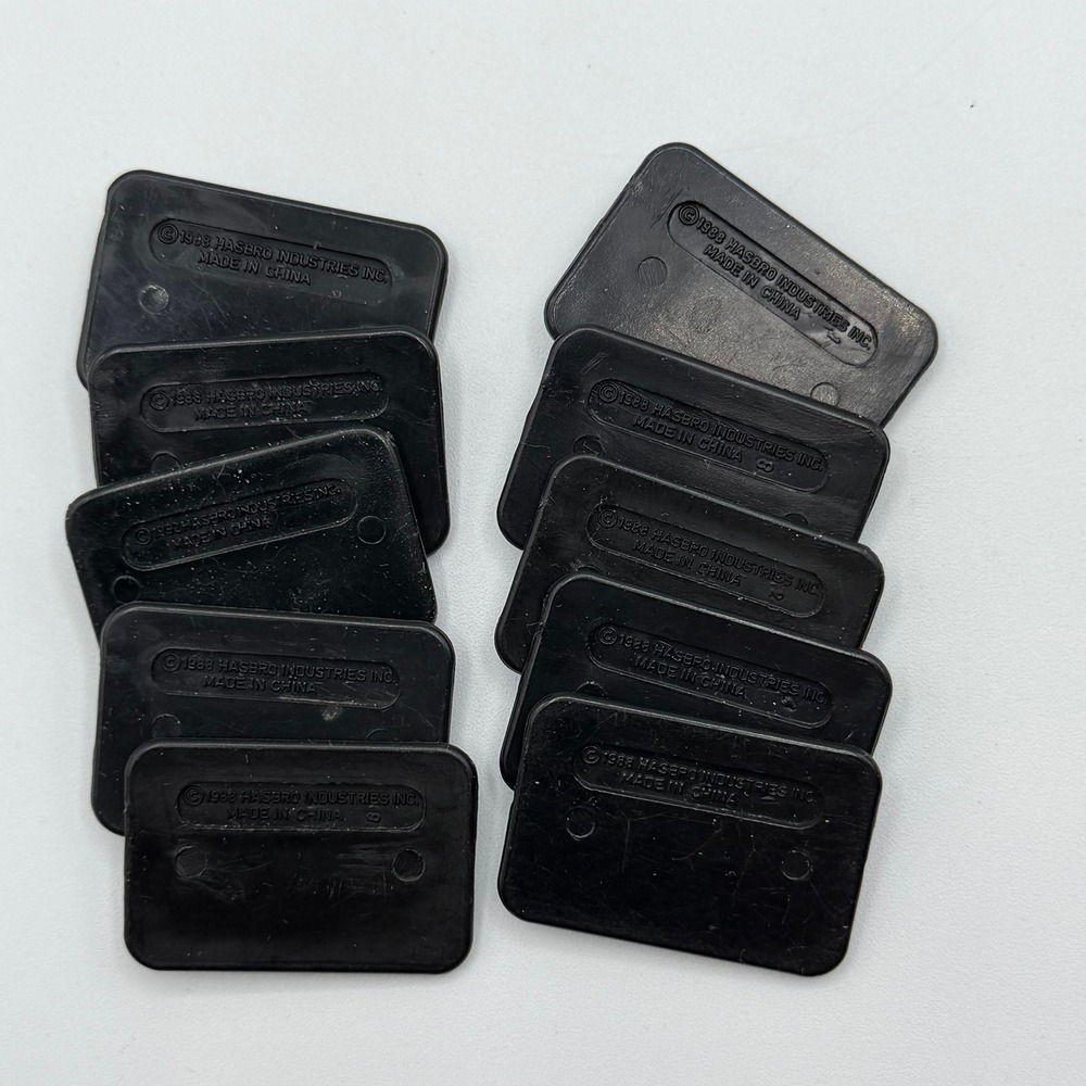 Lot of 10 Vintage 80-90s GI Joe Action Figure Stands Black Peg Bases Hasbro